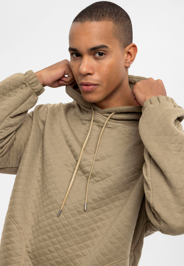 ANT Diamond Patterned Oversize Men's Tracksuit Set - Greenacres
