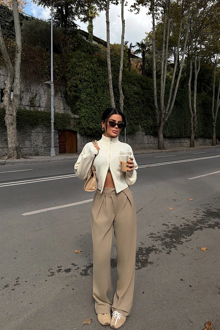 EYY Women Balboa Double Zipper Knit Cardigan - Rainham