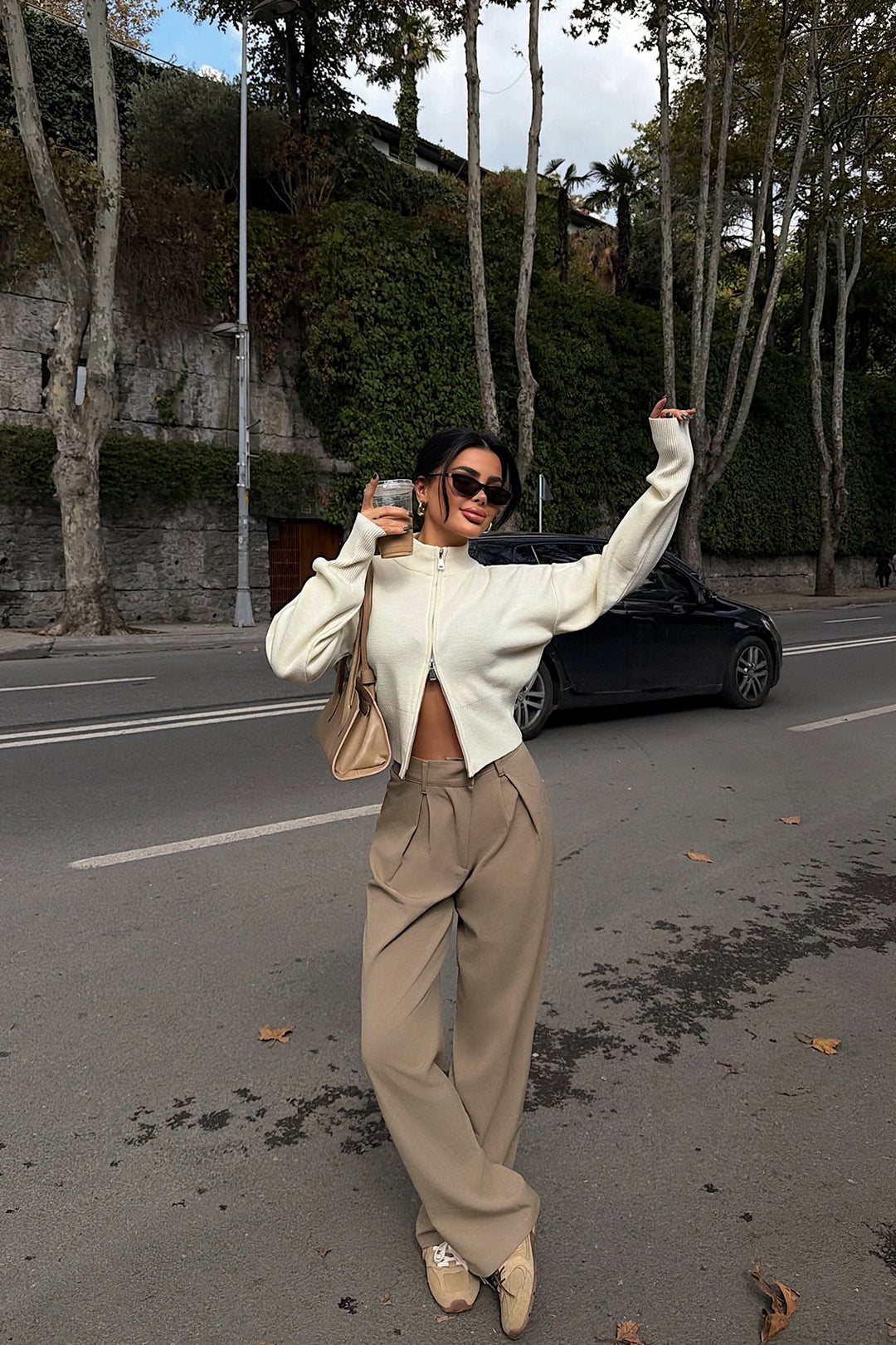 EYY Women Balboa Double Zipper Knit Cardigan - Rainham