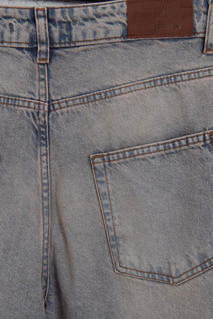 BSL Women Balloon Baggy Denim Trousers - Santiago Tianguistenco