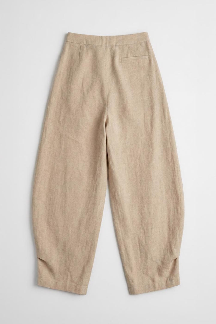 BSL Women Balloon Cut Linen Trousers - Cicero