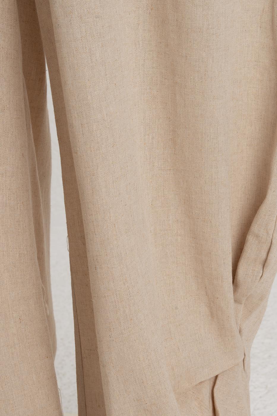 BSL Women Balloon Cut Linen Trousers - Cicero
