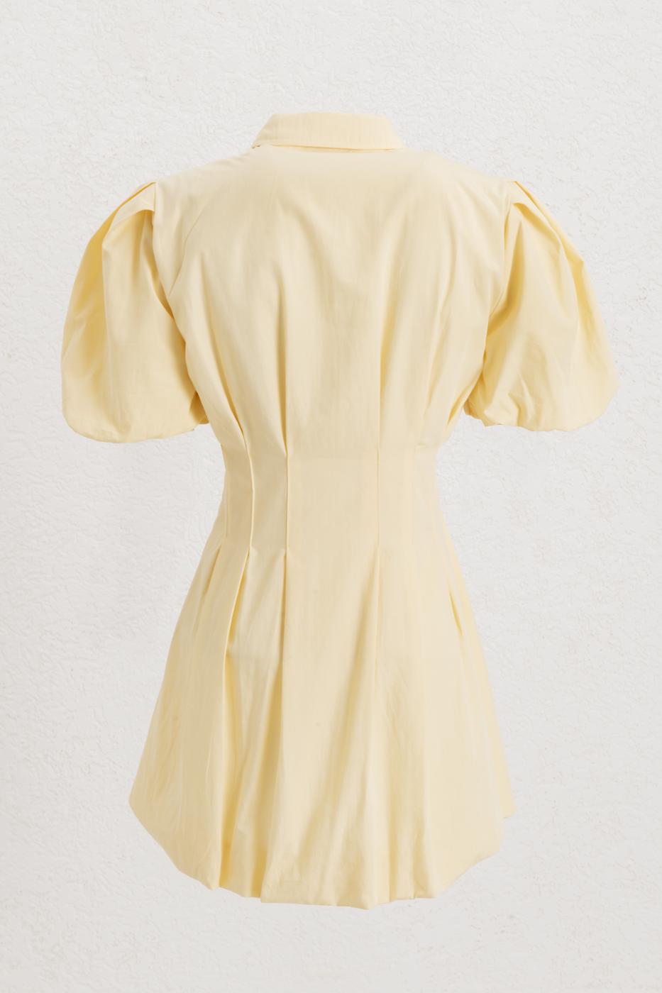 BSL Women Balloon Sleeve Mini Shirt Dress - Charlottetown