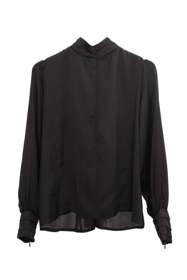 BSL Women Balloon sleeve satin blouse - Redding