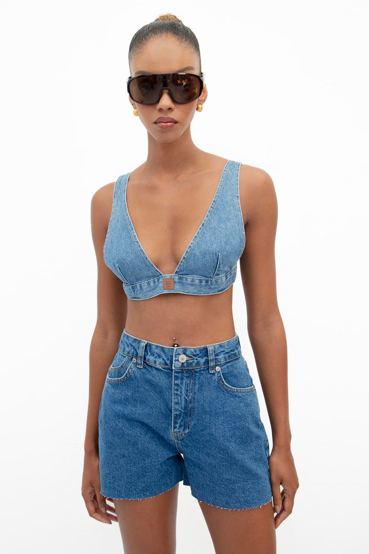 BSL Women Basic Denim Mini Shorts - Virginia Beach