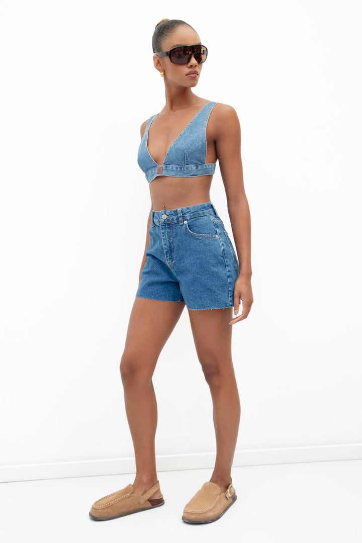 BSL Women Basic Denim Mini Shorts - Virginia Beach