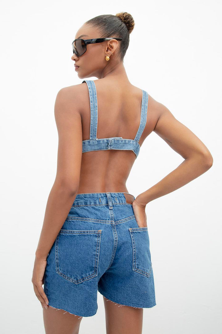 BSL Women Basic Denim Mini Shorts - Virginia Beach