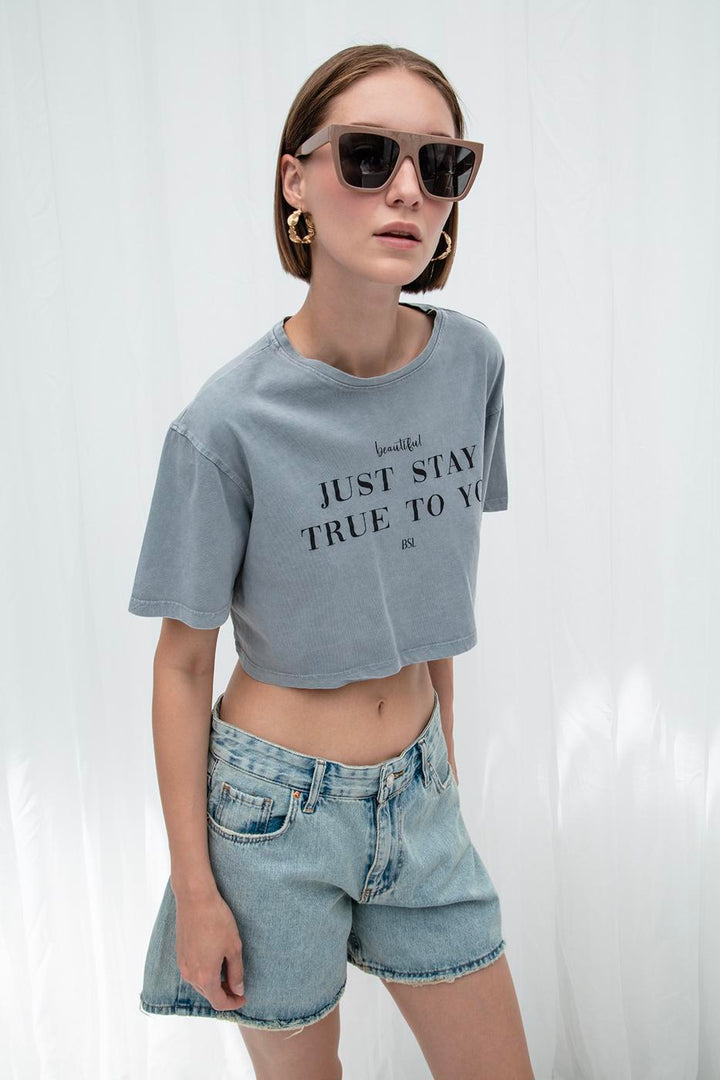 BSL Women Printed Crop Tshirt - Southfield