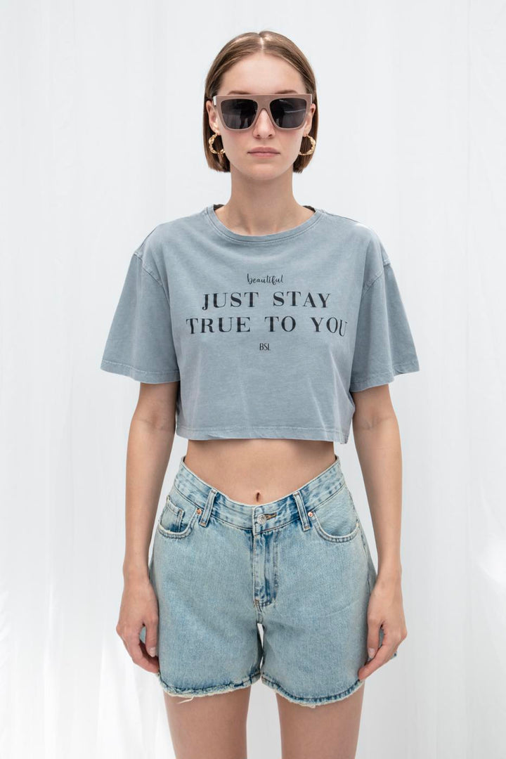 BSL Women Printed Crop Tshirt - Southfield