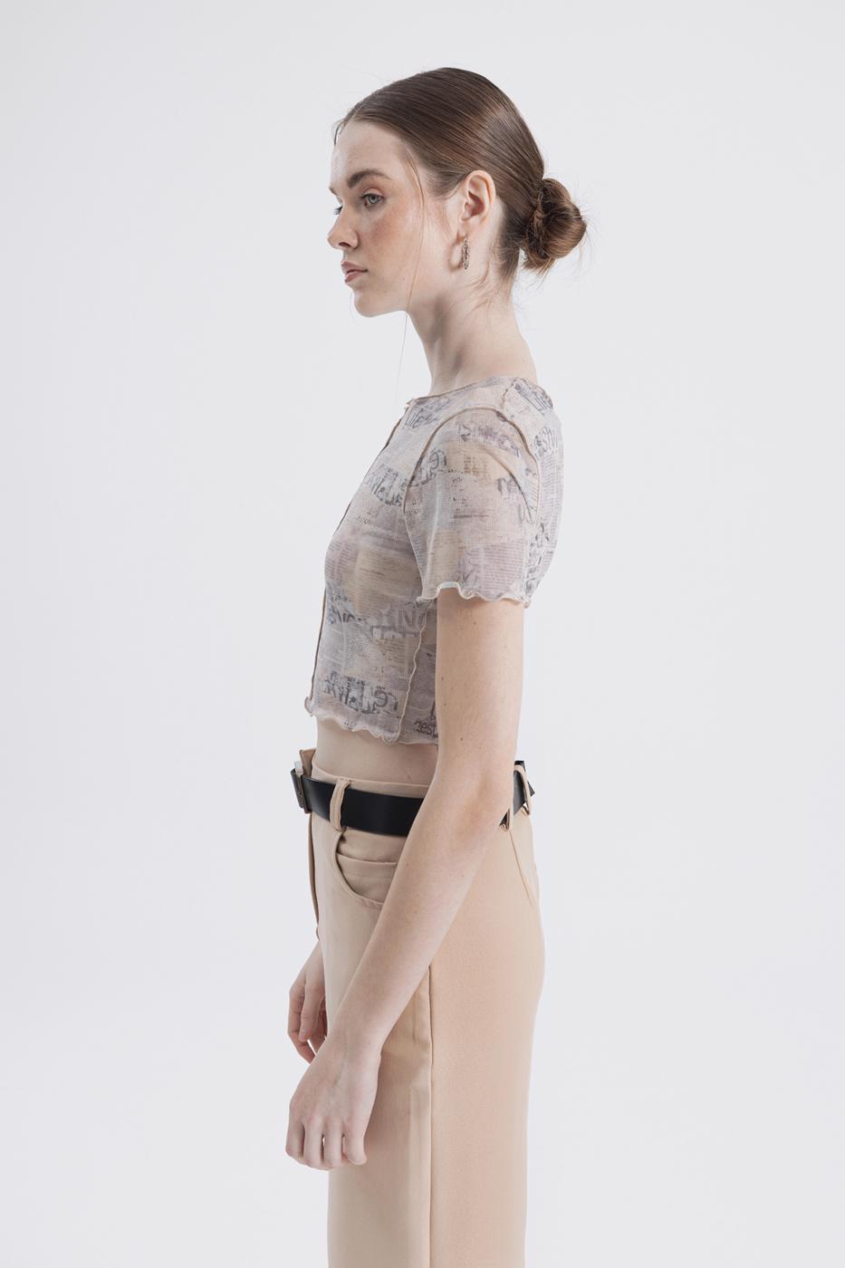BSL Women Printed tulle top - Drancy