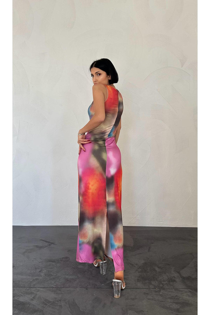 ELS Batik Patterned Dress - Colorful - La Rinconada