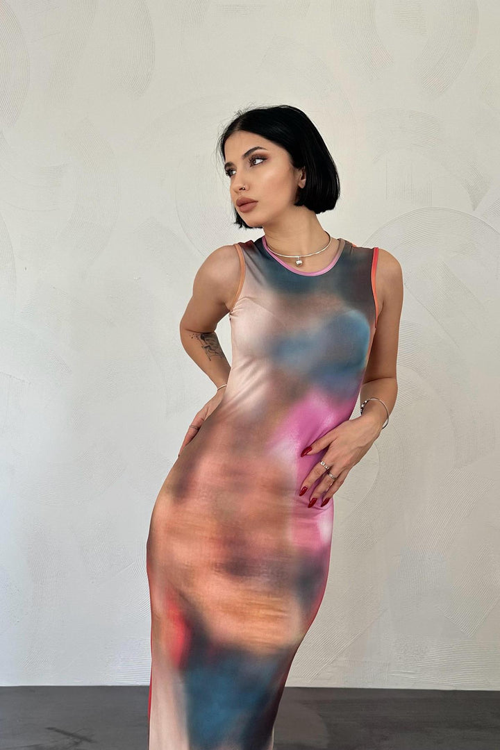ELS Batik Patterned Dress - Colorful - La Rinconada