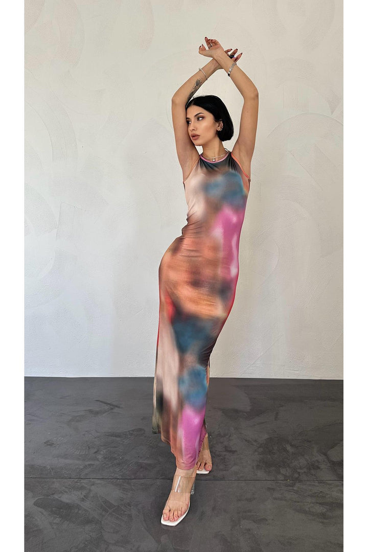 ELS Batik Patterned Dress - Colorful - La Rinconada