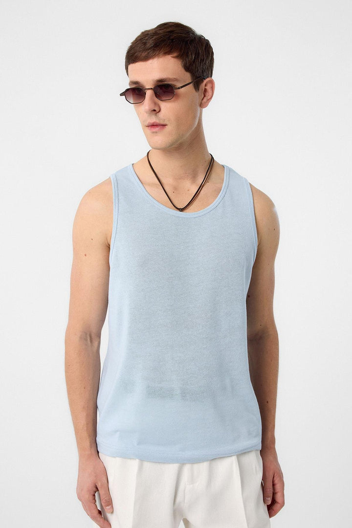 ANT Antioch Baby Blue Basic Boy Tank Top - Burnaby