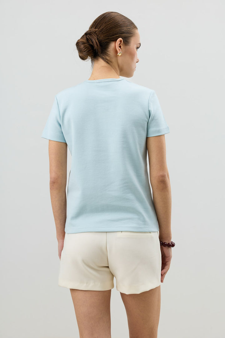 ANT Antioch Bebe Mavi Basic Kadın T-Shirt - Everett