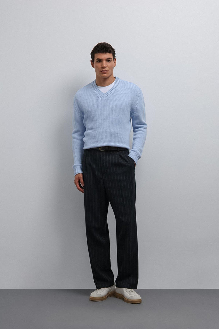 ANT Antioch Bebe Mavi Dokulu V Yaka Erkek Kazak - Blyth