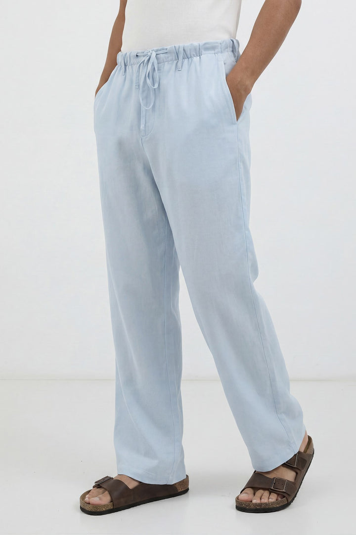 ANT Antioch Bebe Mavi Keten Karışımlı Relaxed Erkek Pantolon - Fair Lawn