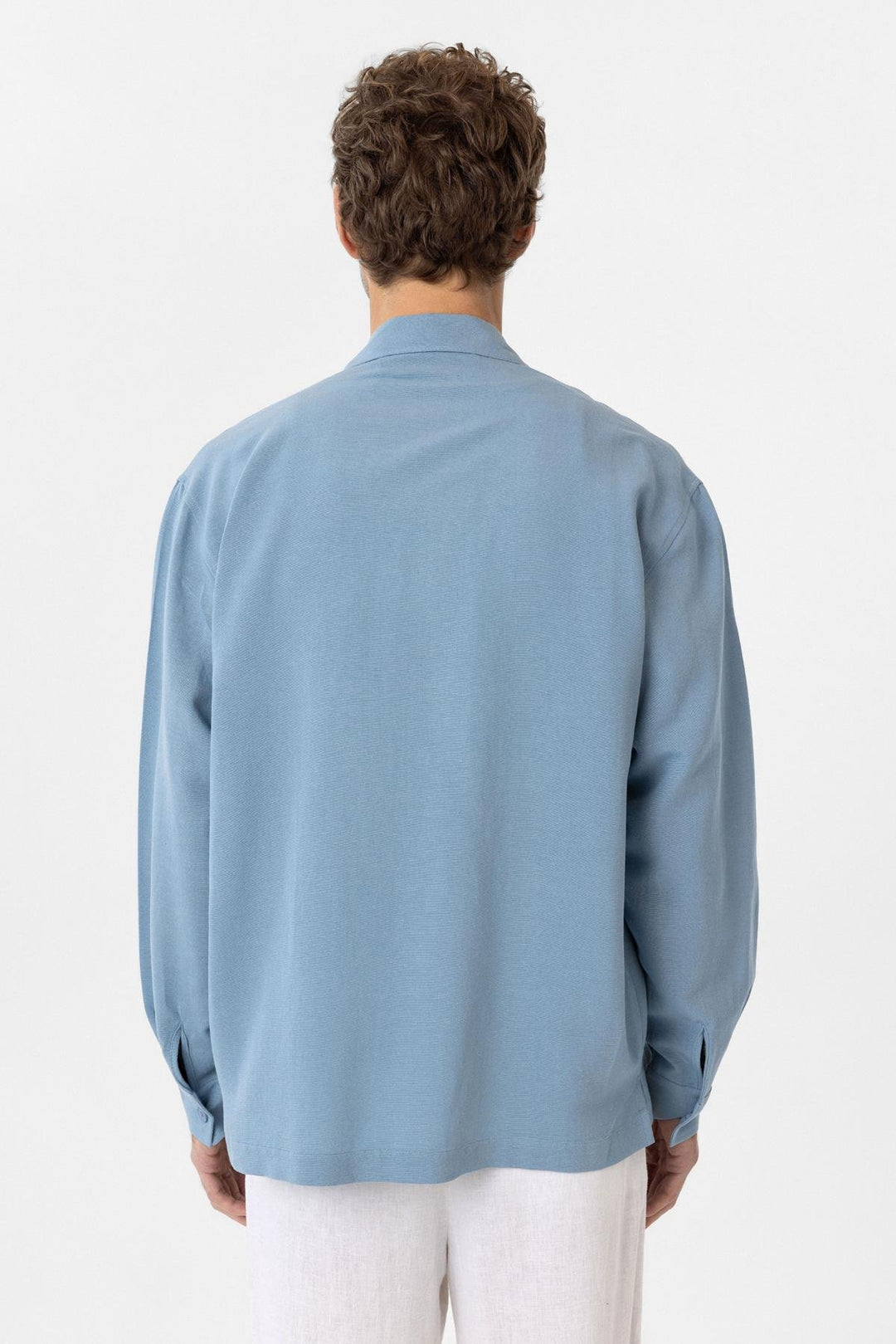 ANT Antioch Baby Blue Cotton Blend Relaxed Fit Men's Shirt - Cheshunt