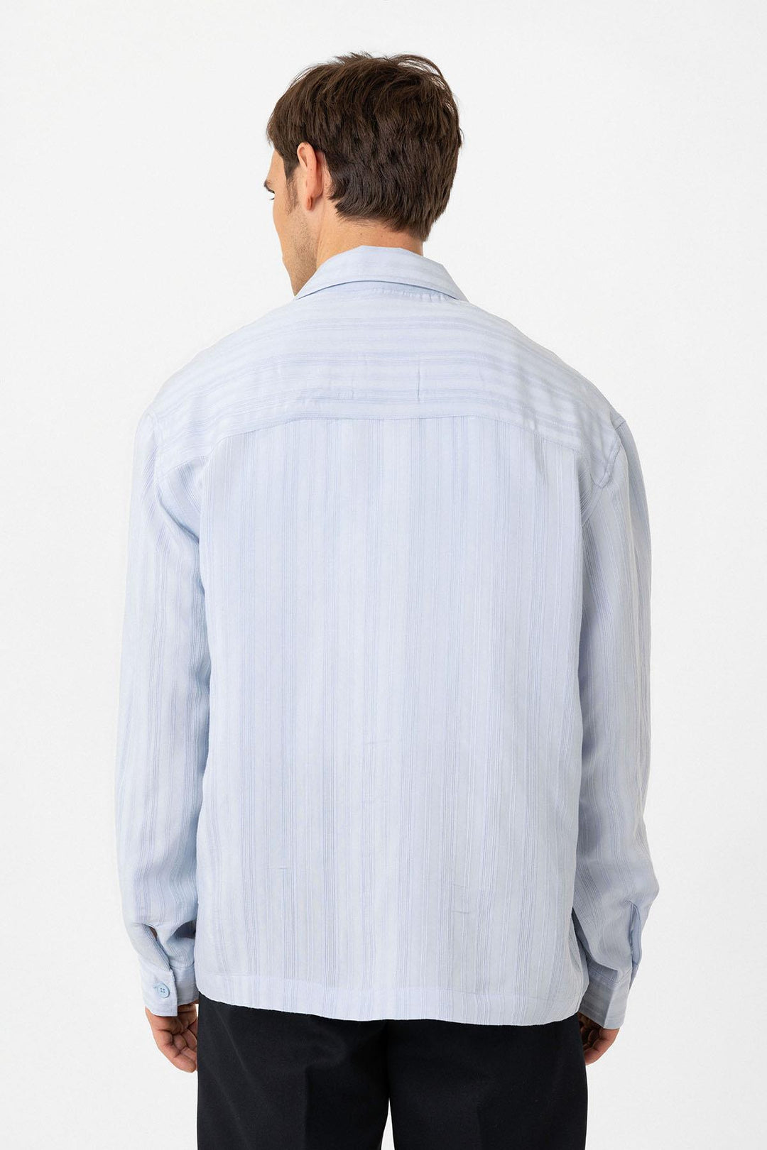 ANT Antioch Baby Blue Oversized Textured Men's Shirt - Uxbridge