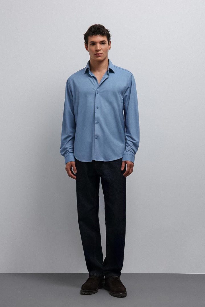 ANT Antioch Baby Blue Relax Fit Men's Shirt - De Bilt