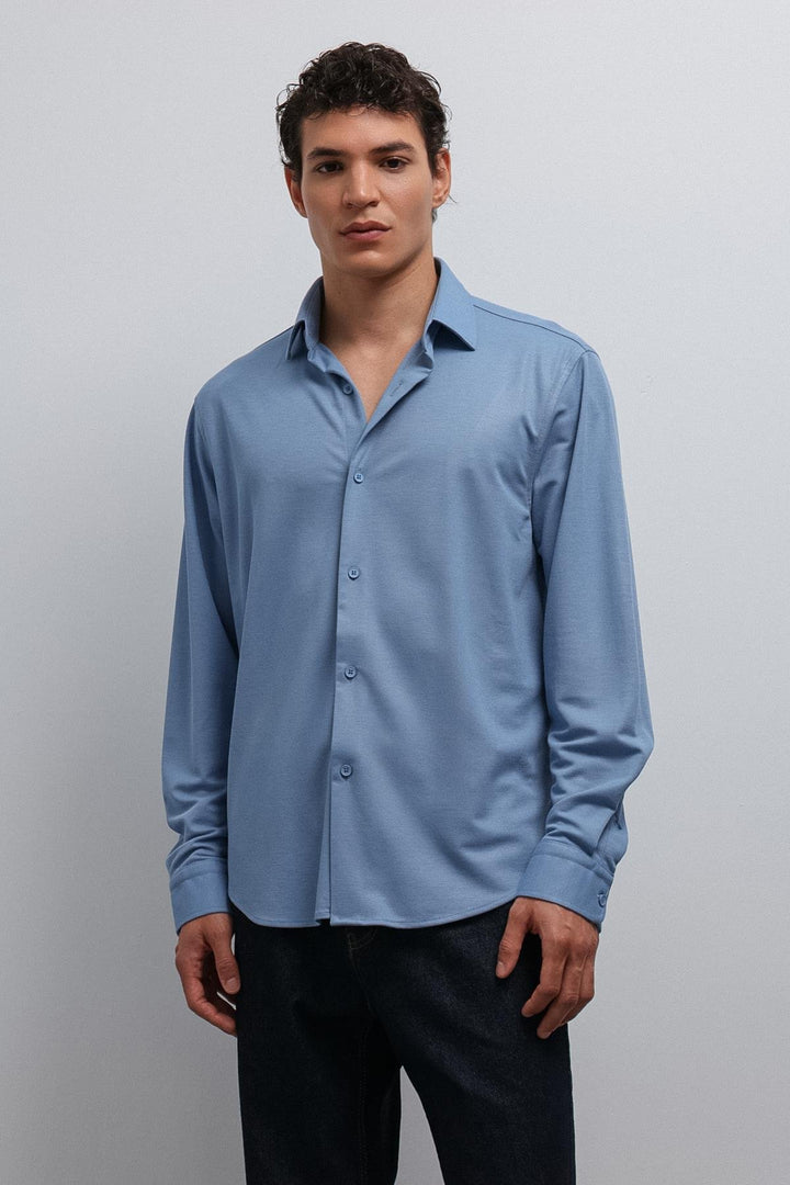 ANT Antioch Baby Blue Relax Fit Men's Shirt - De Bilt