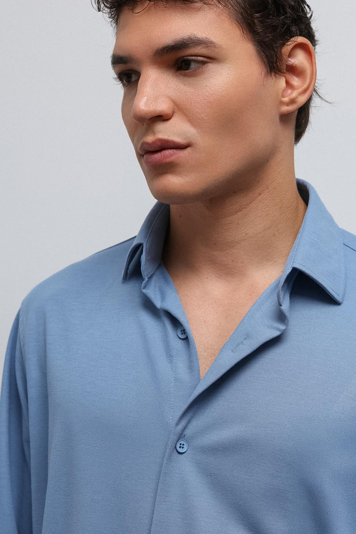 ANT Antioch Baby Blue Relax Fit Men's Shirt - De Bilt