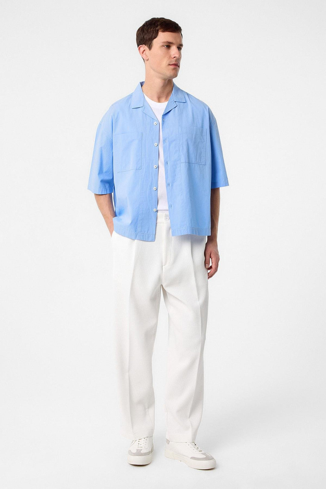 ANT Antioch Baby Blue Relax Fit Short Men's Shirt - Sammamish