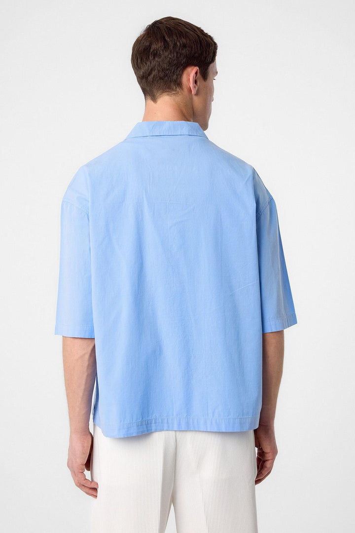 ANT Antioch Baby Blue Relax Fit Short Men's Shirt - Sammamish