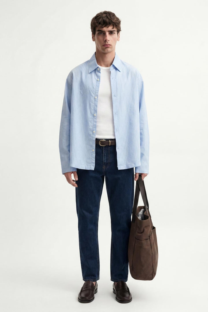 ANT Antioch Bebe Mavi Relaxed Fit Çizgili Erkek Gömlek - Bruchsal
