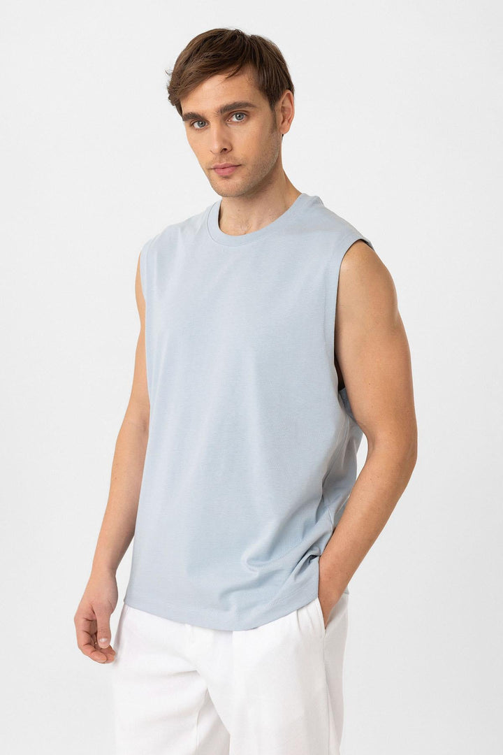 ANT Antioch Bebe Mavi Relaxed Fit Erkek Kolsuz T-Shirt - Monterrey