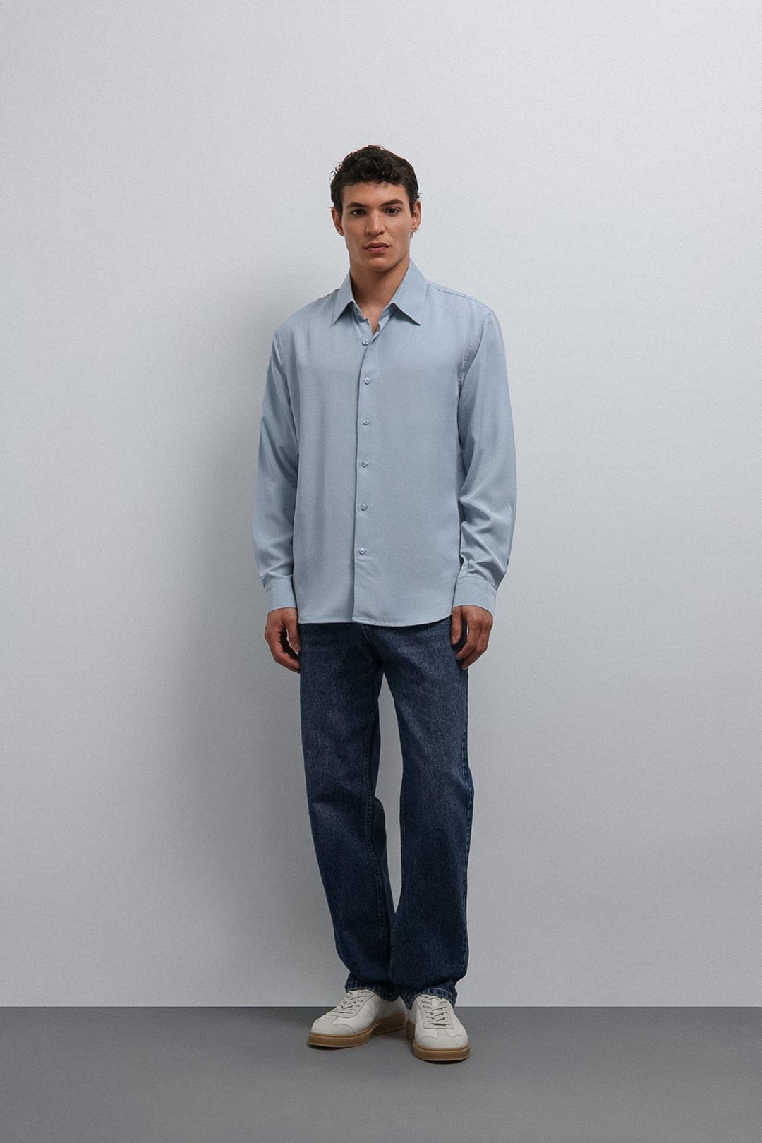 ANT Antioch Baby Blue Technical Regular Fit Men's Shirt - Chieri