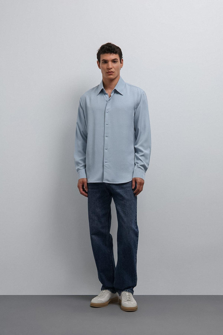 ANT Antioch Baby Blue Technical Regular Fit Men's Shirt - Chieri