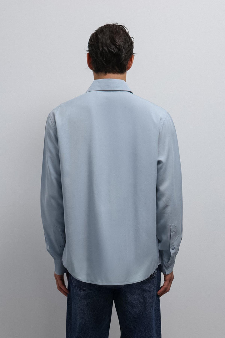 ANT Antioch Baby Blue Technical Regular Fit Men's Shirt - Chieri