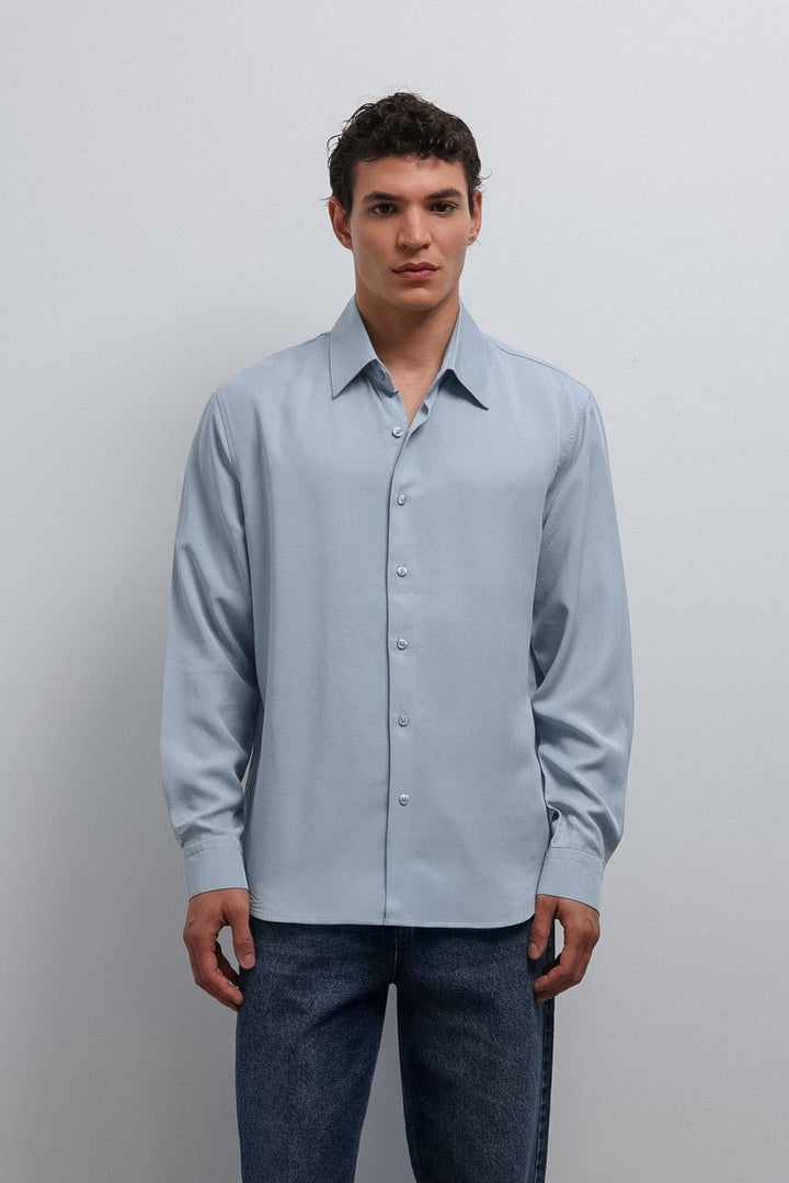 ANT Antioch Baby Blue Technical Regular Fit Men's Shirt - Chieri