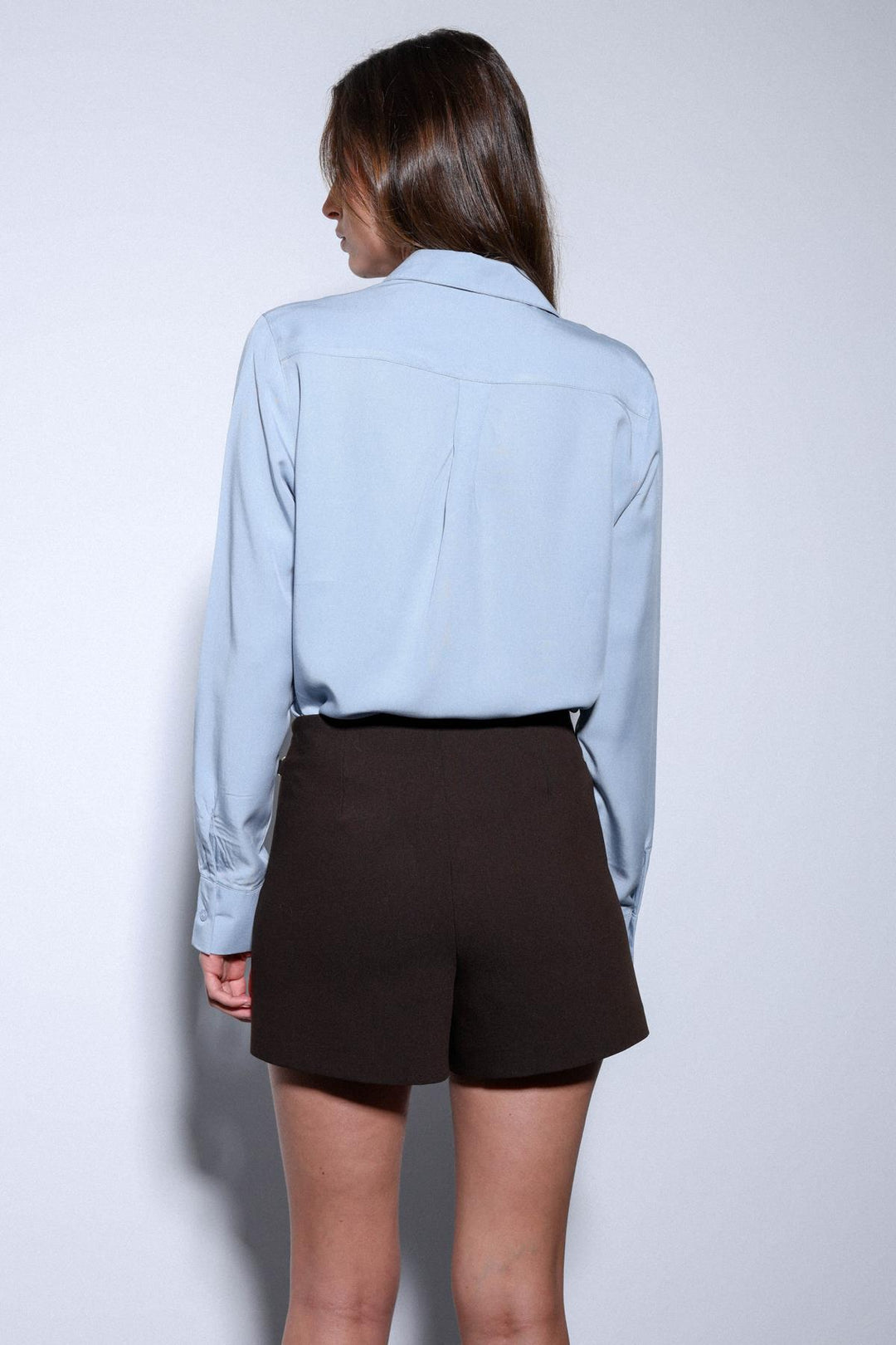 ANT Antioch Baby Blue Satin Women's Shirt - Rho