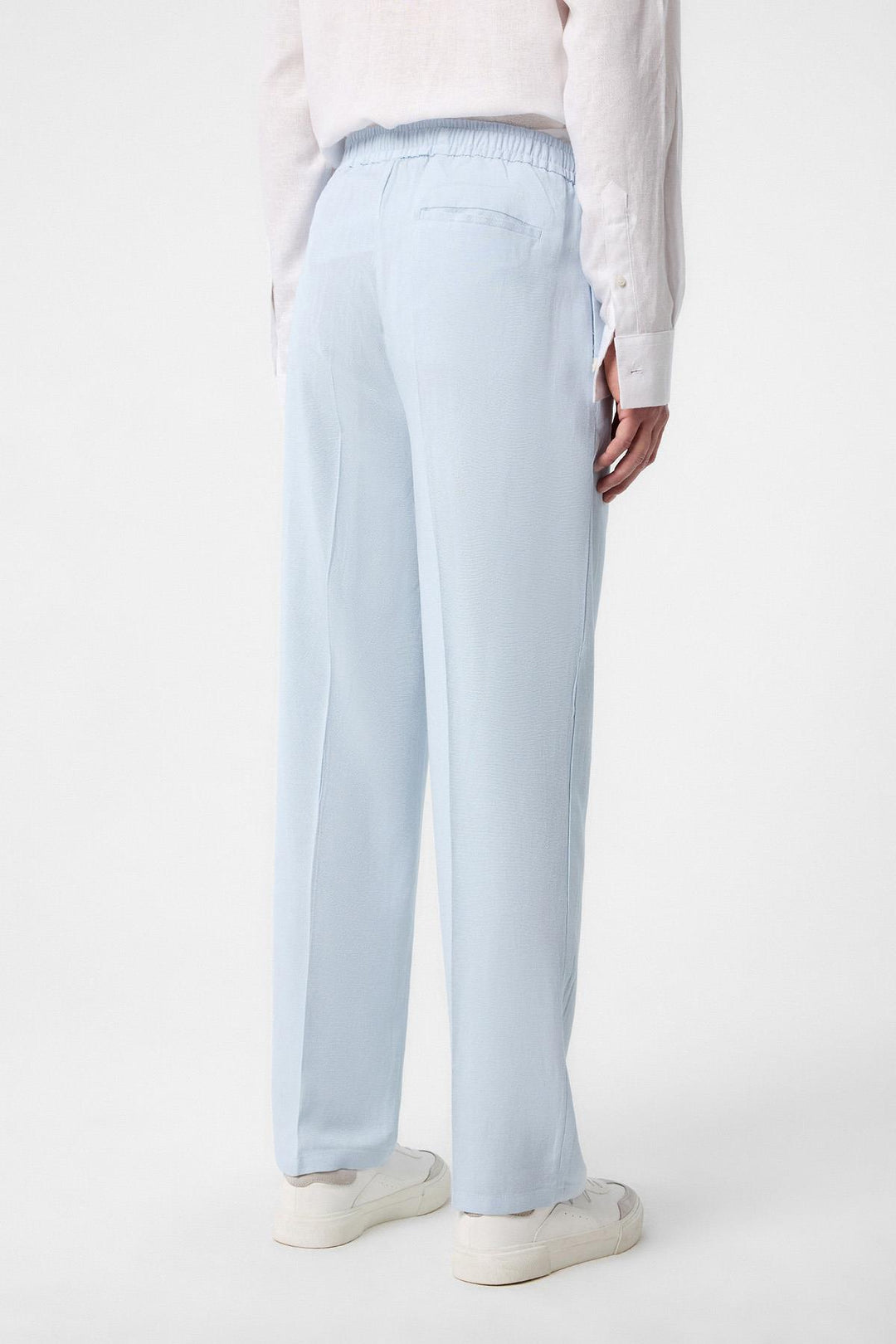 ANT Antioch Baby Blue High Waisted Pleated Linen Blend Men's Pants - Fort Pierce