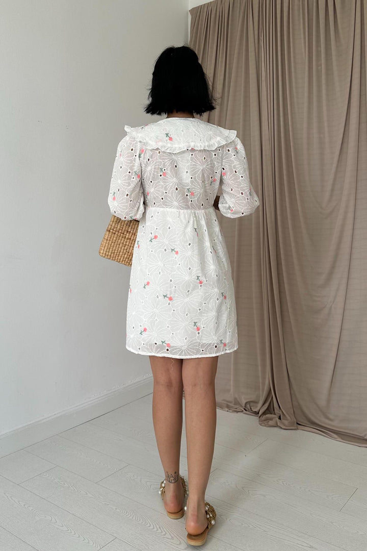 ELS Baby Collar Embroidered Dress - Pink - Federal Way