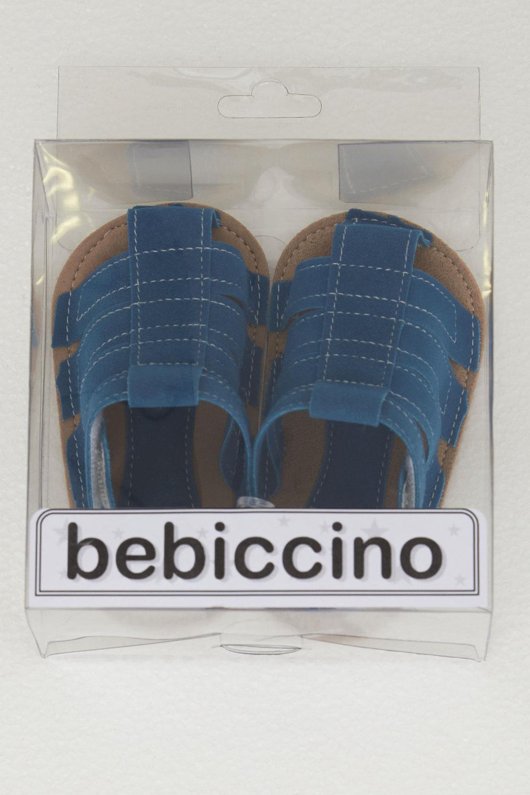 BRE Bebecino Baby Boy Nubuck Sandals with Velcro, Size 189, Royal Blue. - Saint-Germain-en-Laye