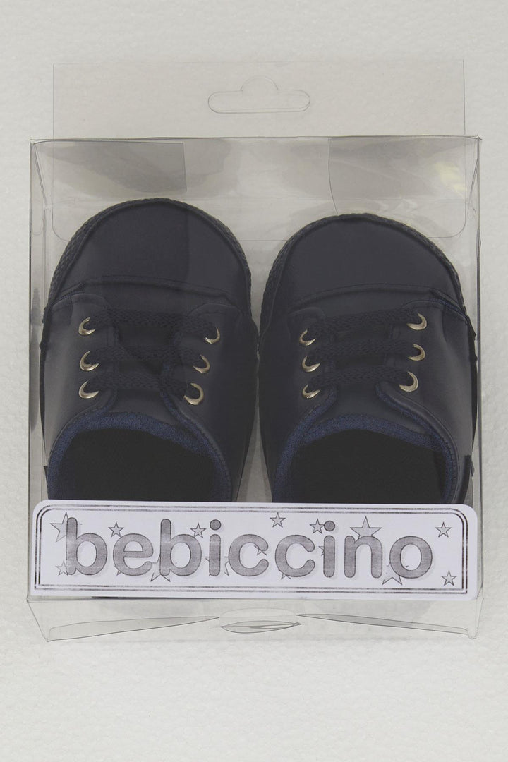 BRE Bebecino Erkek Bebek Patik Ayakkabı Deri Armalı 189 Numara, Lacivert - La Rochelle