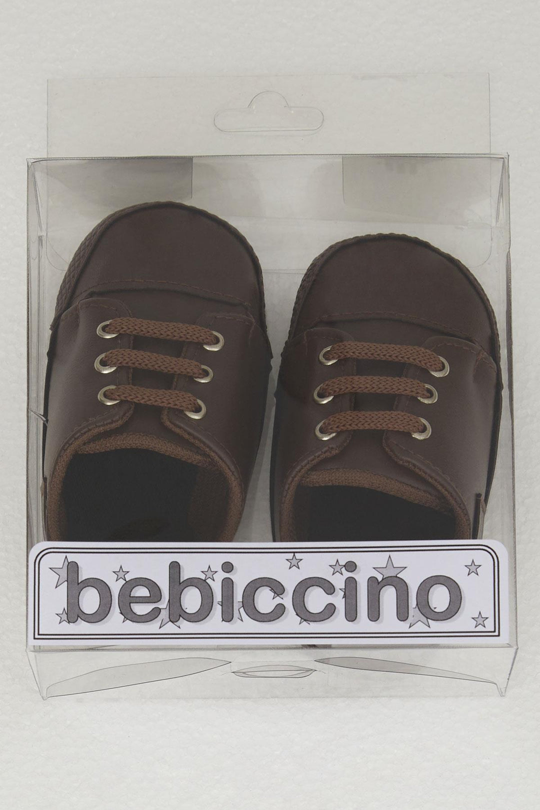 BRE Bebecino Erkek Bebek Patik Ayakkabı Deri Armalı 189 Numara, Koyu Kahve - Trieste