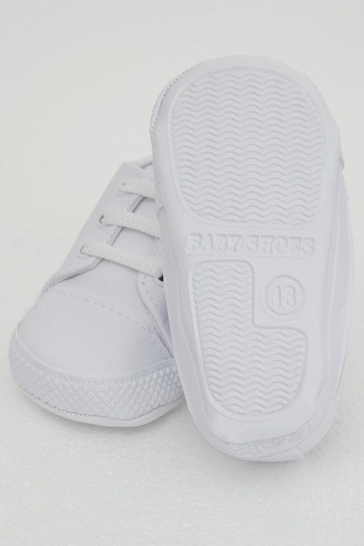 BRE Girl Baby Booties Leather Embroidered 189 Size, White - El Dorado Hills