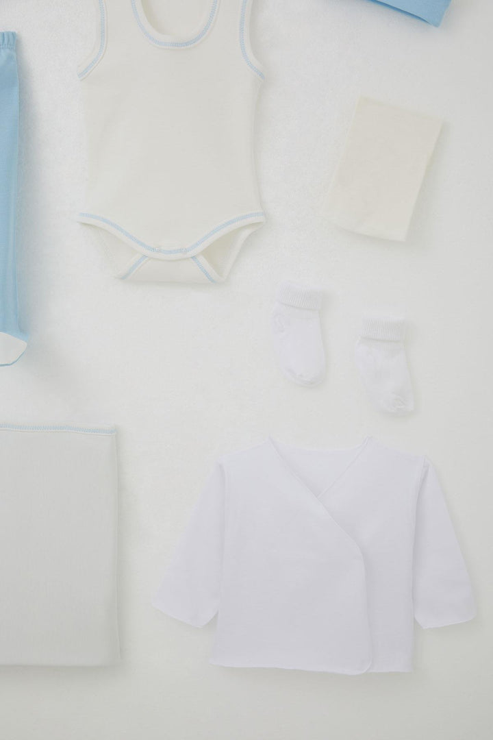 BRE Our baby (Breeze) Boy Baby Hospital Exit 10 Cute Animals Embroidered 0-3 Months, White - Liepāja