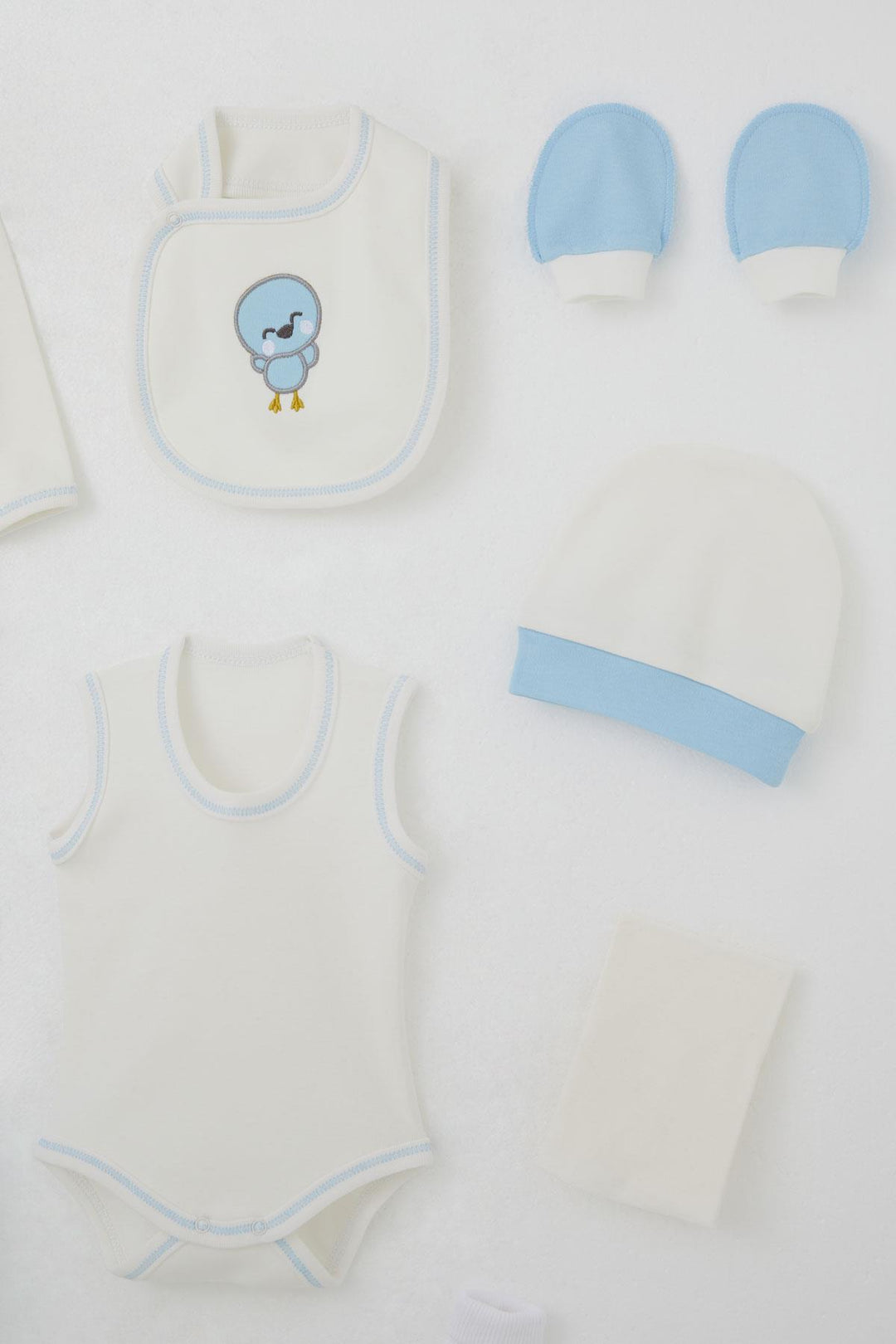BRE Our baby (Breeze) Boy Baby Hospital Exit 10 Cute Animals Embroidered 0-3 Months, White - Liepāja