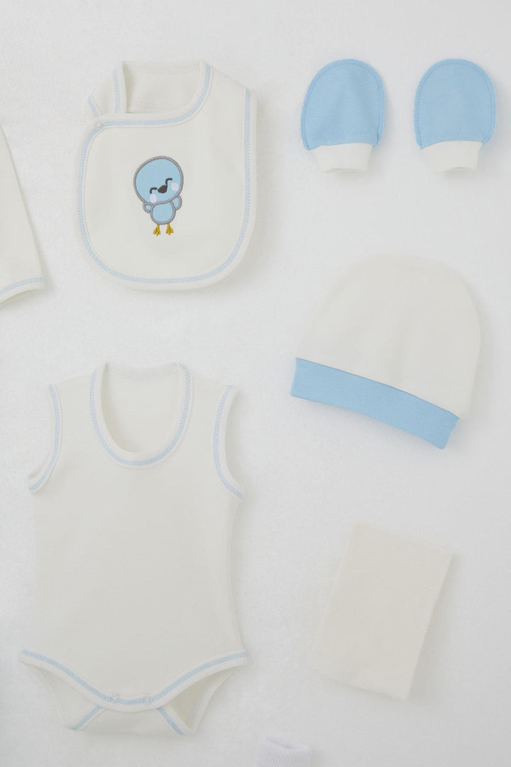 BRE Our baby (Breeze) Boy Baby Hospital Exit 10 Cute Animals Embroidered 0-3 Months, White - Liepāja