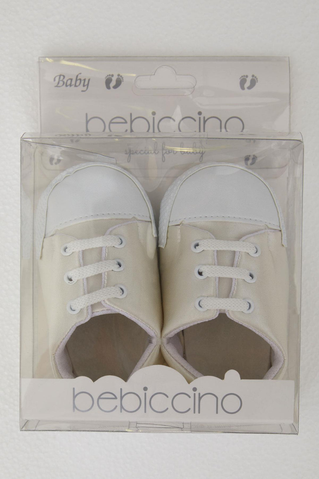 BRE Bebiccino Baby Boy Sock Shoes Basic A Size 189, Ecru - Agualva
