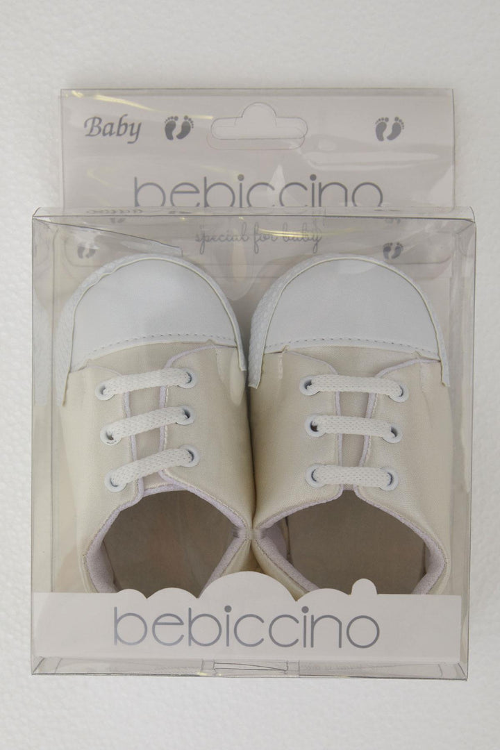 BRE Bebiccino Baby Boy Sock Shoes Basic A Size 189, Ecru - Agualva