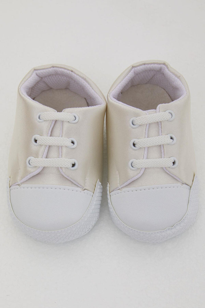 BRE Bebiccino Baby Boy Sock Shoes Basic A Size 189, Ecru - Agualva