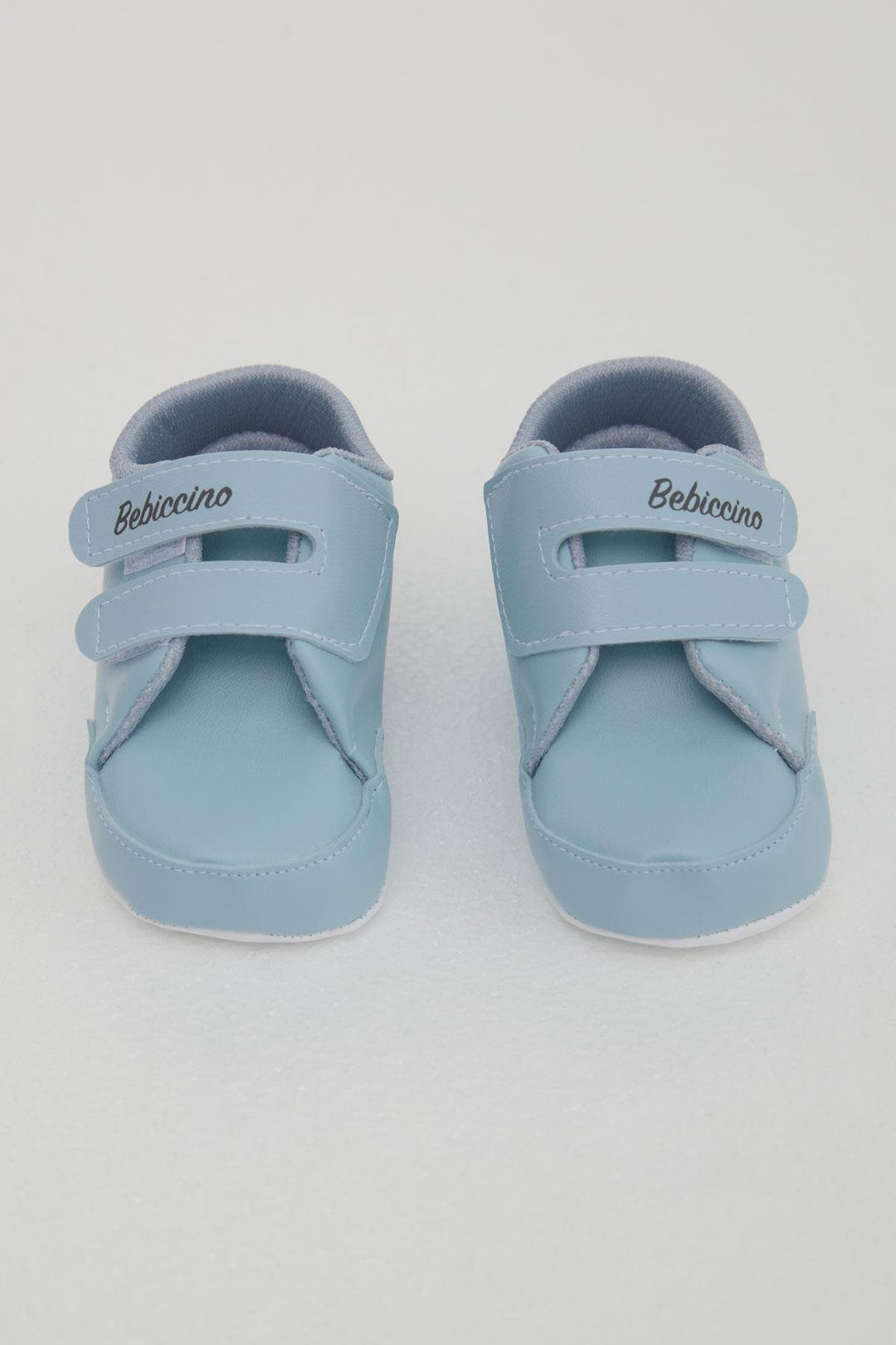 BRE Bebiccino Baby Boy Booties Shoes Velcro Convers Size 189, Light Blue - Kent