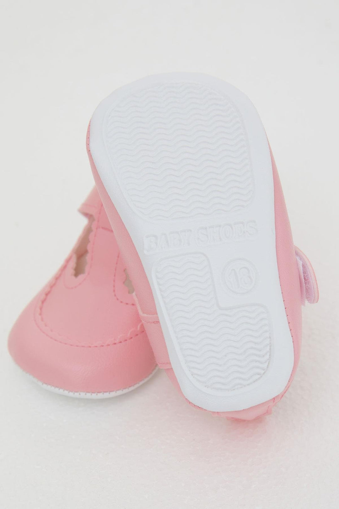 BRE Bebiccino Baby Girl Booties Shoes with Velcro, Size 189, Pink. - Cheshunt