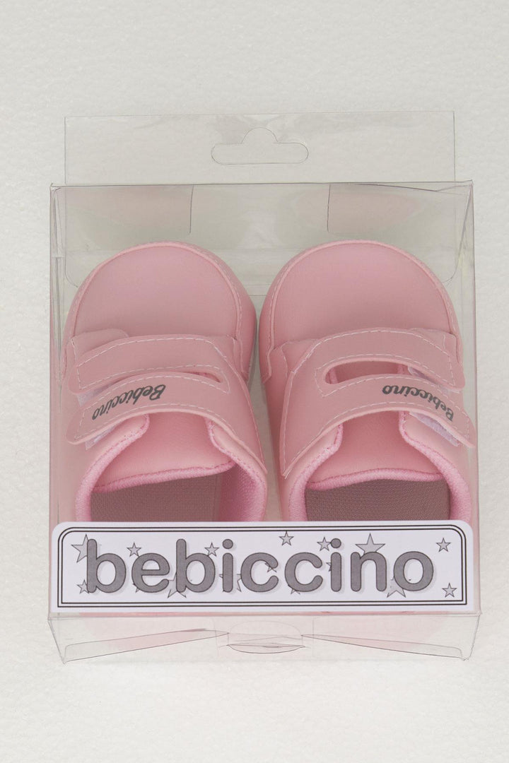 BRE Bebiccino Kız Bebek Patik Ayakkabı Cırtlı Convers 189 Numara, Pembe - Columbia